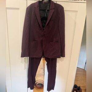 Zara Men's Deep Purple Suit Set